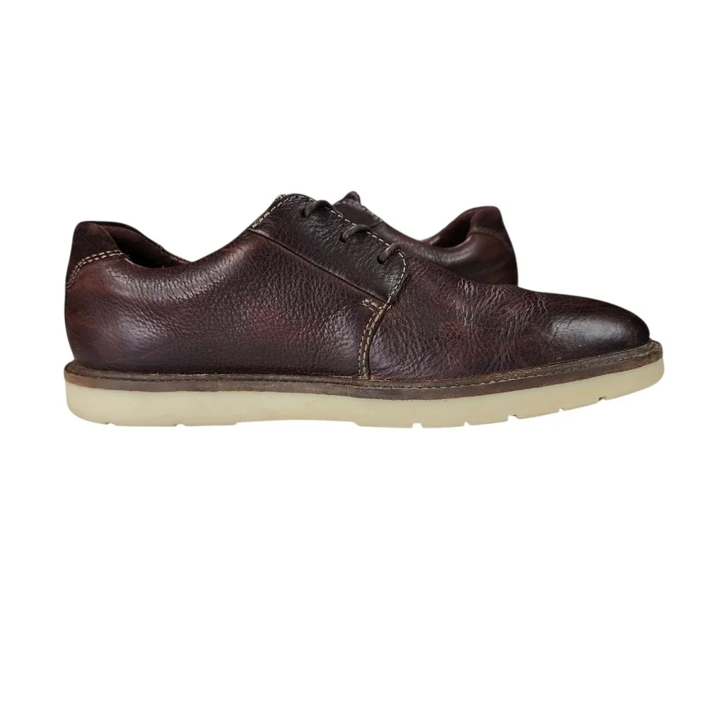 Clarks Mens Shoe sz 7M Brown Leather Ozford Comfort Walking Casual Lace Up 14885